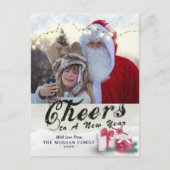 応援から新年の休日の季節のグリーティングフォト シーズンポストカード (正面)