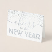 応援から新年の紙吹雪スタイリッシュ1枚の写真 箔カード (正面)