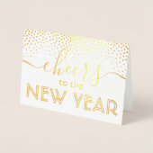 応援から新年の紙吹雪スタイリッシュ1枚の写真 箔カード (正面)