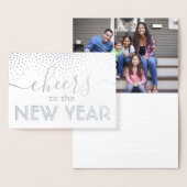 応援から新年の紙吹雪スタイリッシュ1枚の写真 箔カード (ディスプレー)