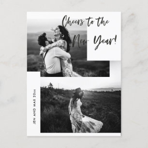 応援から新年の2枚の写真 シーズンポストカード