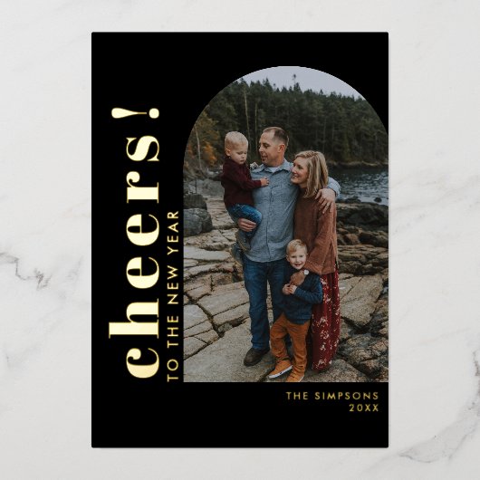 応援から新年のArch Photo 箔シーズンカード (正面)