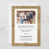 応援から新年へ写真モダンフェスティバル金ゴールドブラック シーズンカード (裏面)