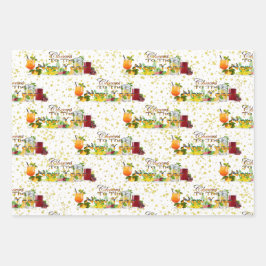 応援から新年カクテルドリンクディナー ラッピングペーパーシート