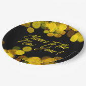 応援から新年ゴールデンライト《写真》ぼけ味 ペーパープレート (アングル)