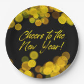 応援から新年ゴールデンライト《写真》ぼけ味 ペーパープレート (正面)