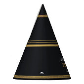 応援から新年ブラック&金ゴールドギリシャモダン鍵 パーティーハット (左)