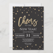 応援から新年金ゴールド星紙吹雪パーティー 招待状 (正面)