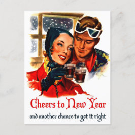 応援から新年 ポストカード