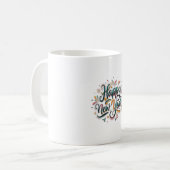 「応援から新春へ新年おめでとうマグカップ」 コーヒーマグカップ (正面左)