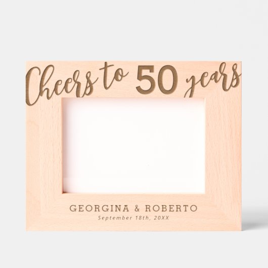 応援から記念日への誕生日 レーザー彫刻フレーム (正面)