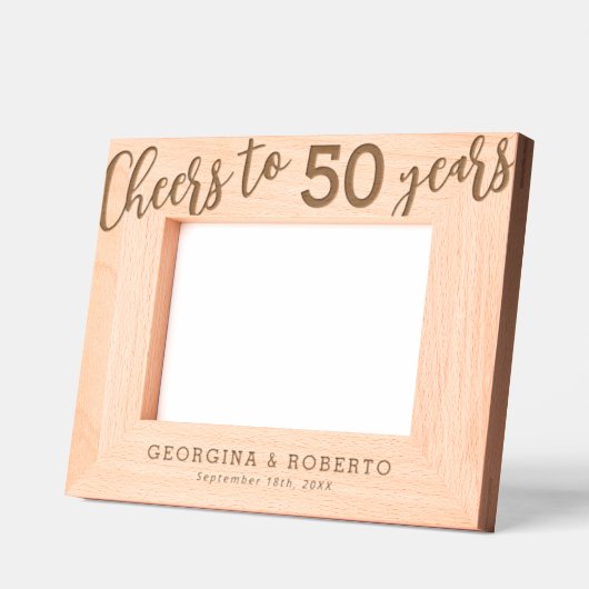 応援から記念日への誕生日 レーザー彫刻フレーム (左)