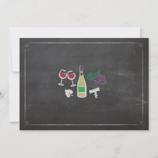 応援から誕生日まであらゆる時代のワイン醸造招待状 招待状 (裏面)