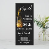 応援から誕生日、ワイン、グリッターワイン、誕生日 招待状 (スタンド正面)