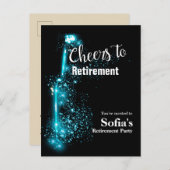 応援から退職はがきへの招待 インビテーションポストカード (正面/裏面)