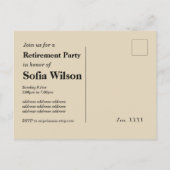 応援から退職はがきへの招待 インビテーションポストカード (裏面)