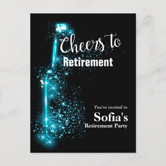 応援から退職はがきへの招待 インビテーションポストカード (正面)