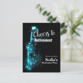 応援から退職はがきへの招待 インビテーションポストカード (スタンド正面)