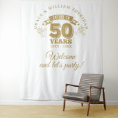 応援から金ゴールド50周年記念写真の背景 タペストリー (インサイチュ)