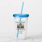 応援から10年happy anniversaryに写真データを追加 アクリルタンブラー (裏面)