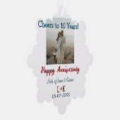 応援から10年happy anniversaryに写真データを追加 オーナメントカード (右)
