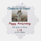 応援から10年happy anniversaryに写真データを追加 オーナメントカード (裏面)