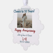応援から10年happy anniversaryに写真データを追加 オーナメントカード (左)