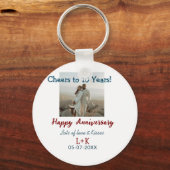応援から10年happy anniversaryに写真データを追加 キーホルダー (正面)