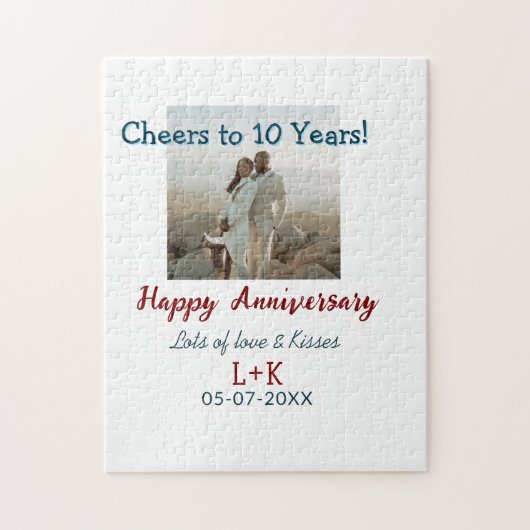 応援から10年happy anniversaryに写真データを追加 ジグソーパズル (縦)