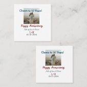 応援から10年happy anniversaryに写真データを追加 スクエア名刺 (正面/裏面)