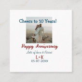 応援から10年happy anniversaryに写真データを追加 スクエア名刺 (正面)