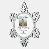 応援から10年happy anniversaryに写真データを追加 スノーフレークピューターオーナメント (右)