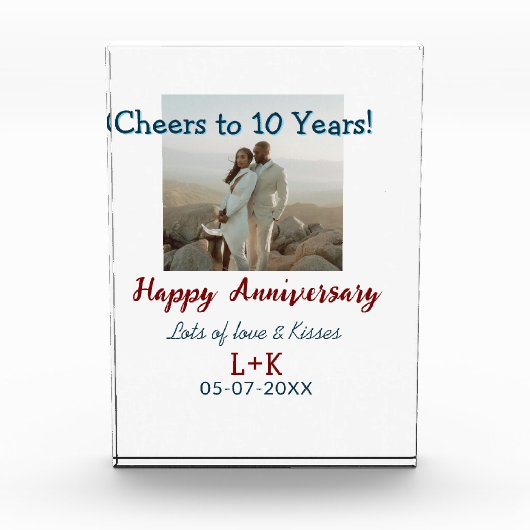 応援から10年happy anniversaryに写真データを追加 フォトブロック (正面)