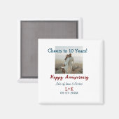 応援から10年happy anniversaryに写真データを追加 マグネット (正面/裏面)