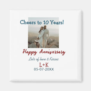 応援から10年happy anniversaryに写真データを追加 マグネット