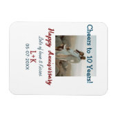 応援から10年happy anniversaryに写真データを追加 マグネット (横)