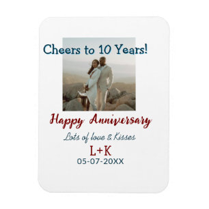 応援から10年happy anniversaryに写真データを追加 マグネット