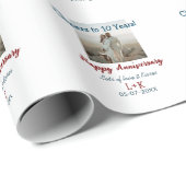 応援から10年happy anniversaryに写真データを追加 ラッピングペーパー (ロールコーナー)