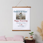 応援から10年happy anniversaryに写真データを追加 吊り下げ型タペストリー (寝室)