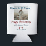 応援から10年happy anniversaryに写真データを追加 缶クーラー<br><div class="desc">夫婦愛デザイン</div>
