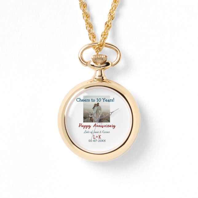 応援から10年happy anniversaryに写真データを追加 腕時計 (正面)