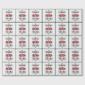 応援から100年タイポグラフィ誕生日 ラッピングペーパー (フラット)