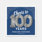 応援から100年誕生日ナプキンス スタンダードカクテルナプキン (正面)