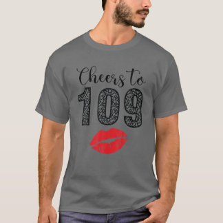 応援から109年唇ハッピーバースデーレオパードBo Tシャツ