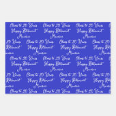 応援から20年の青王室の幸せな退職 ラッピングペーパーシート (正面)