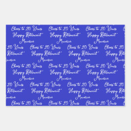 応援から20年の青王室の幸せな退職 ラッピングペーパーシート