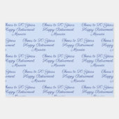 応援から20年ネイビーブルースハッピーリタイア ラッピングペーパーシート (正面3)