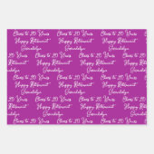 応援から20年ピンクマゼンタハッピーリタイア ラッピングペーパーシート (正面)