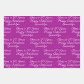 応援から20年ピンクマゼンタハッピーリタイア ラッピングペーパーシート (正面3)