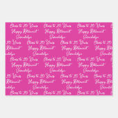 応援から20年ピンクラベンダーハッピーリタイア ラッピングペーパーシート (正面)